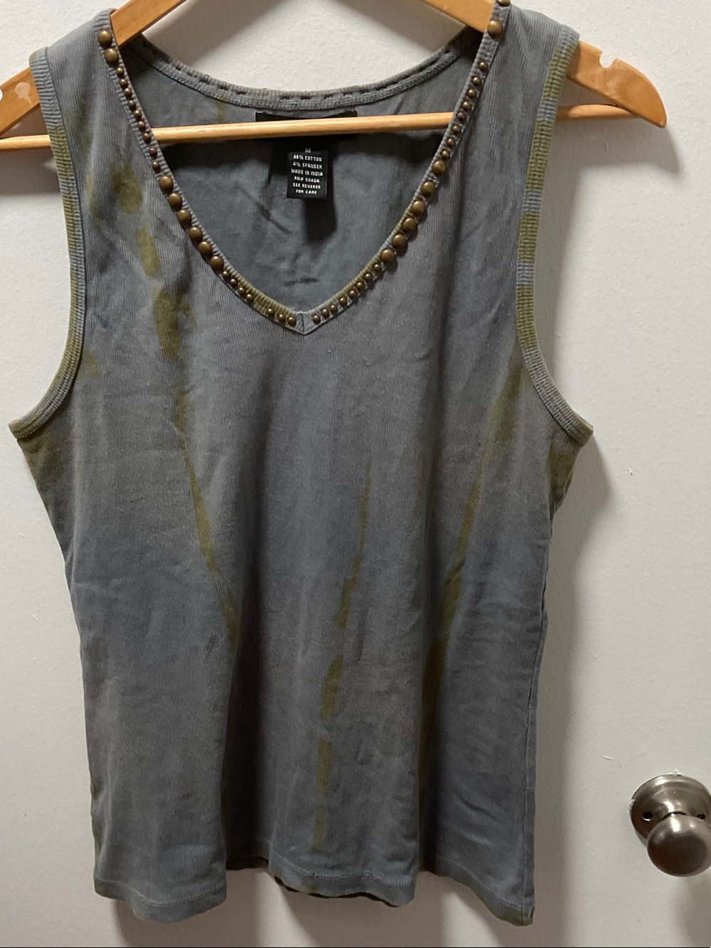 Studded V-Neck tank